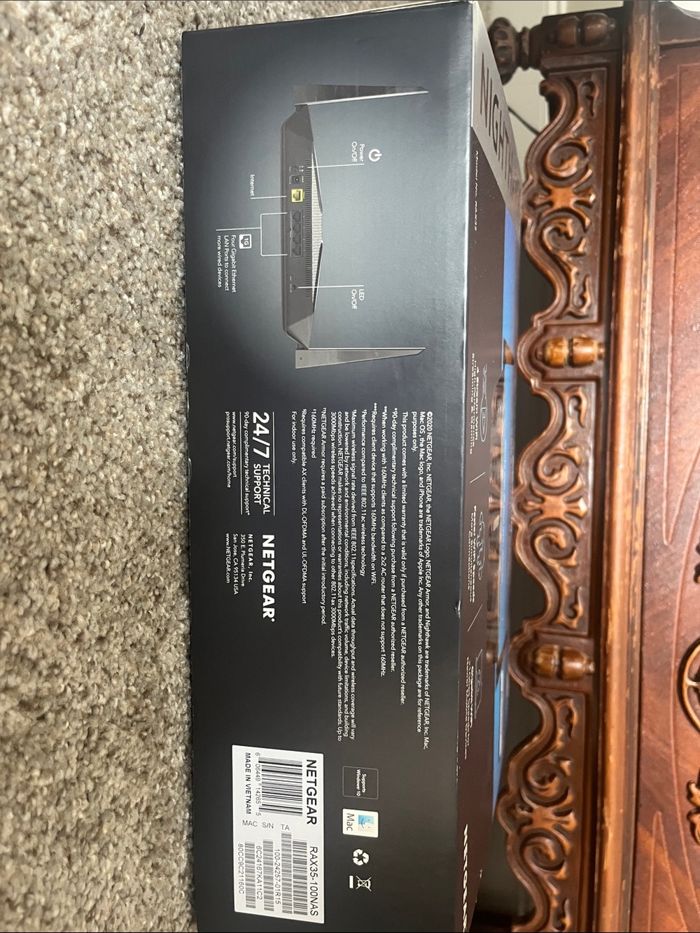 NETGEAR Nighthawk AX3000 AX4 Router - Black and Blue Box Artwork - Picture 2 of 5